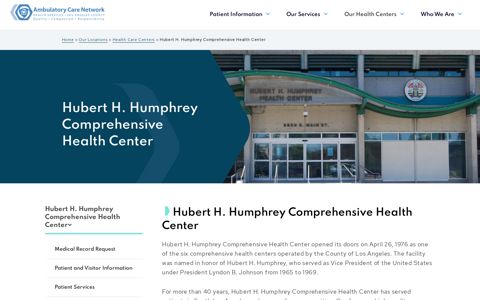 Hubert H. Humphrey Comprehensive Health Center - Hubert ...