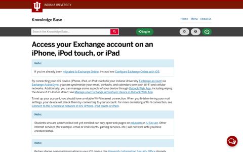 Access your Exchange account on an iPhone, iPod touch, or ...