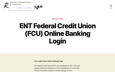 ENT Federal Credit Union (FCU) Online Banking Login ...