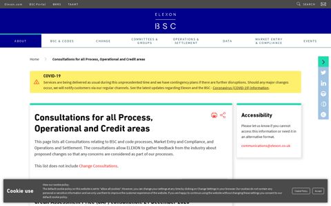Process, Operational and Credit Consultations - Elexon