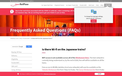 WiFi on the Japanese Shinkansen Trains | JRailPass