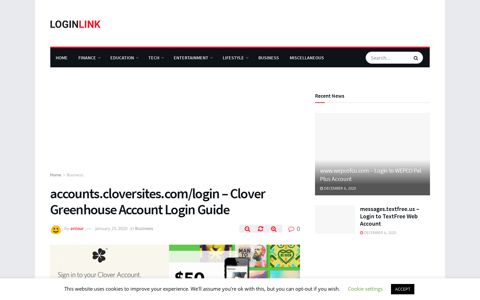 accounts.cloversites.com/login - Clover Greenhouse Account ...