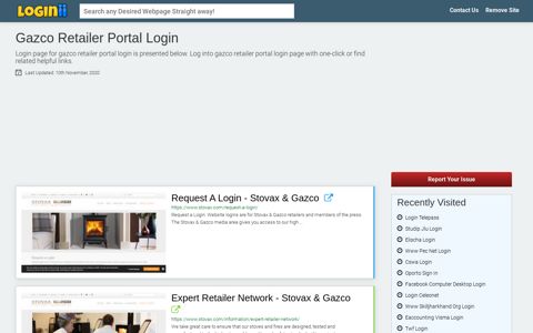 Gazco Retailer Portal Login