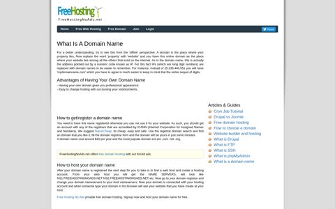 What is a Domain Name - FreeHostingNoAds.net