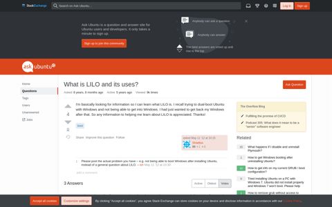 boot - What is LILO and its uses? - Ask Ubuntu