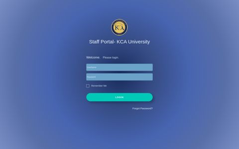 Staff Portal- KCA University