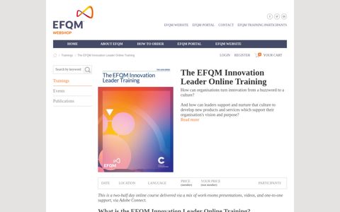 The EFQM Innovation Leader Online Training - EFQM Shop