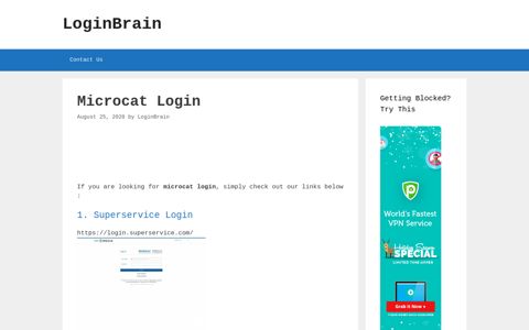 Microcat - Superservice Login - LoginBrain