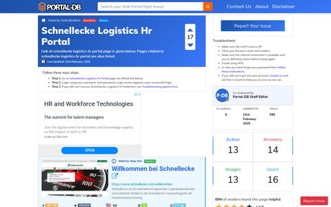 Schnellecke Logistics Hr Portal - Portal-DB.live