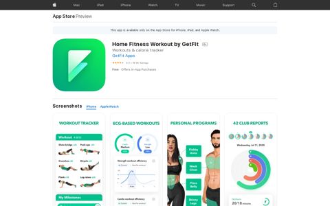 ‎Home Fitness Workout by GetFit on the App Store
