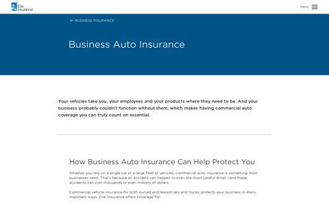 Business Auto Insurance | Erie Insurance