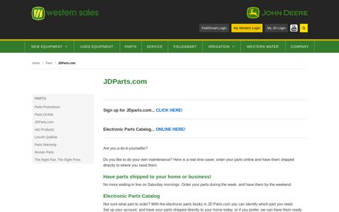 JDParts.com - Western Sales
