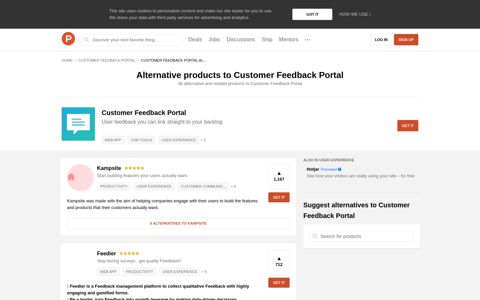 37 Alternatives to Customer Feedback Portal | Product Hunt