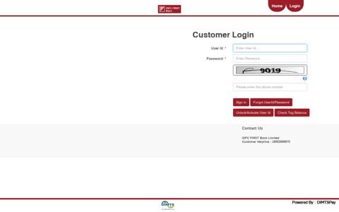 Login - IDFC FIRST Bank Customer Portal