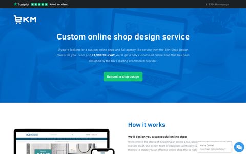 Custom online shop design service - EKM.com