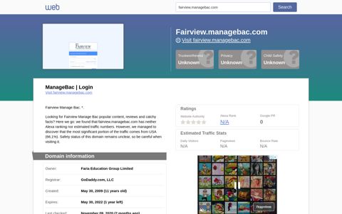 Everything on fairview.managebac.com. ManageBac | Login.