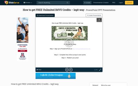 PPT - How to get FREE Unlimited IMVU Credits – legit way ...