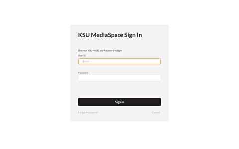 Login - KSU MediaSpace