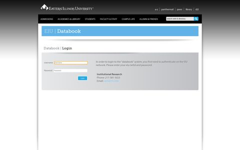 Databooks - Eastern Illinois University