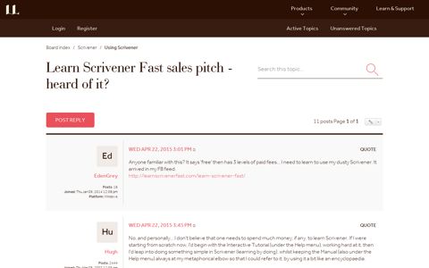 Learn Scrivener Fast sales pitch - heard of it? - Literature and ...