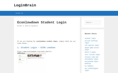 Econlowdown Student - Student Login - Econ Lowdown