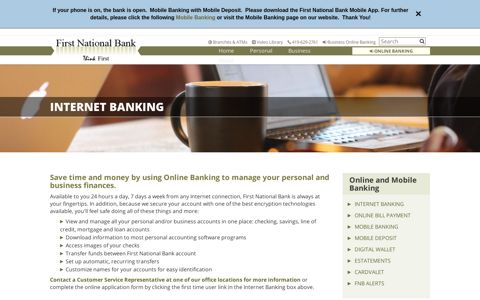 Personal - Internet Banking - First National Bank New Bremen