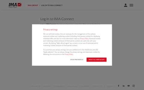 Log In to IMA Connect • IMA Group - IMA.it