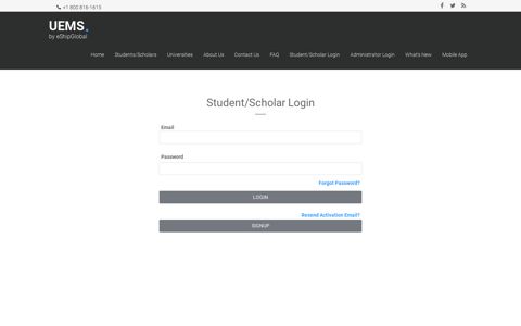 Student/Scholar Login - UEMS