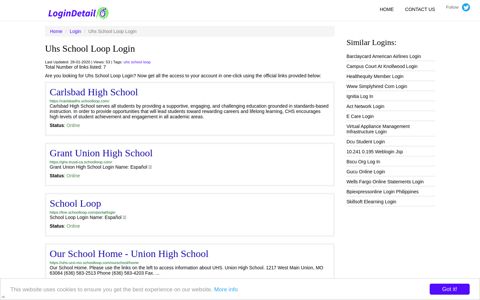 Uhs School Loop Login Carlsbad High School - https://carlsbadhs ...