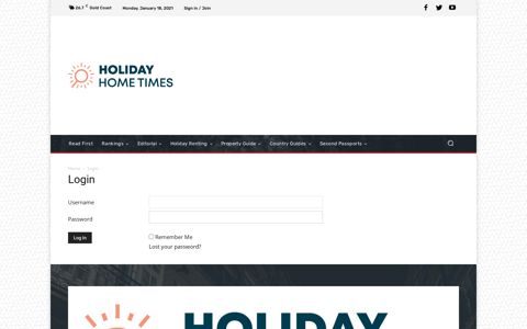 Login - Holiday Home Times