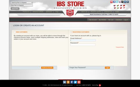 Customer Login | IBS Electronics