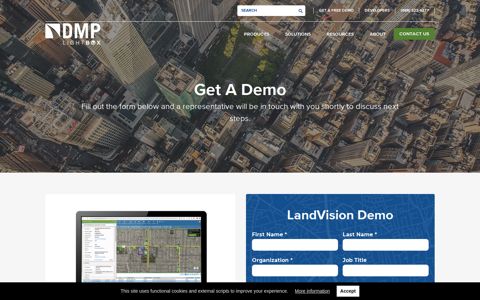 LandVision Demo Sign Up - Digital Map Products
