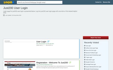 Just200 User Login - Straight Path to Any Login Page!