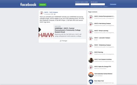 Have you activated your HAWKMail?... - HACC - York Campus ...
