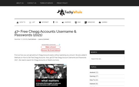 47+ Free Chegg Accounts Username & Passwords (2020)