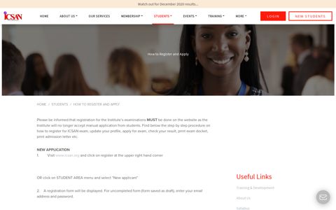 How to Register and Apply – ICSAN