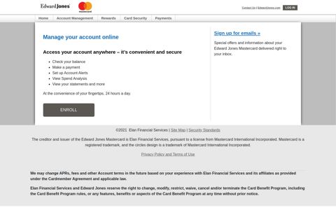Edward Jones MasterCard® | Online Account Access