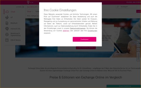 Exchange Online: E-Mail-Hosting - TelekomCLOUD