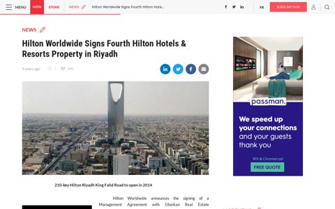 Hilton Worldwide Signs Fourth Hilton Hotels & Resorts ...