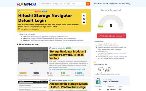 Hitachi Storage Navigator Default Login