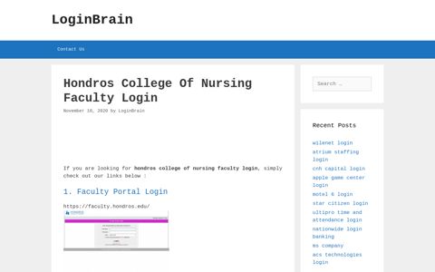 Hondros College Of Nursing Faculty Faculty Portal Login