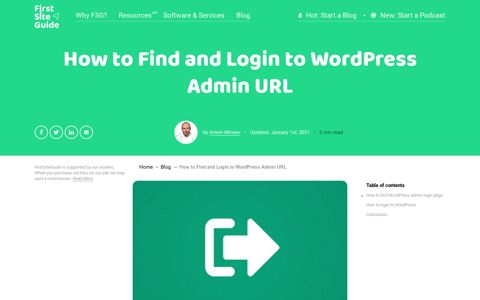 How to Locate the WordPress Admin Page and How to Login