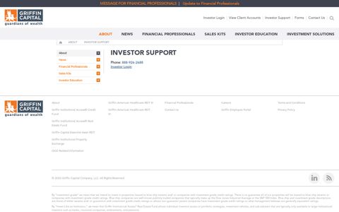 Investor Support | Griffin Capital