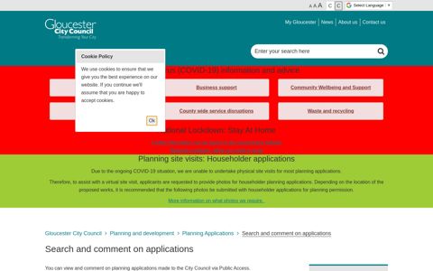 Search and comment on applications - Gloucester City Council