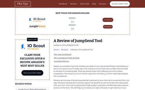 JumpSend Tool Review 2020 | FBA Tips
