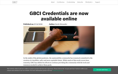 GBCI Credentials are now available online | GBCI