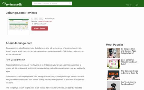 Jobungo.com Reviews - Legit or Scam? - Reviewopedia