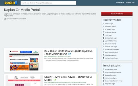 Kaplan Or Medic Portal