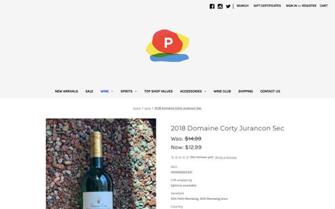 2018 Domaine Corty Jurancon Sec - paradise wine