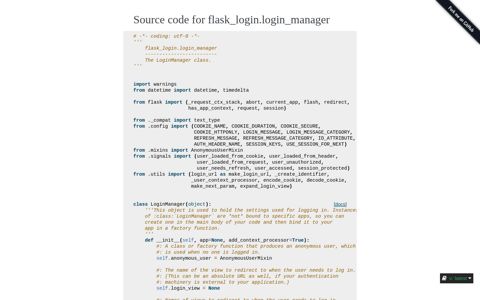 flask_login.login_manager — Flask-Login 0.4.1 documentation